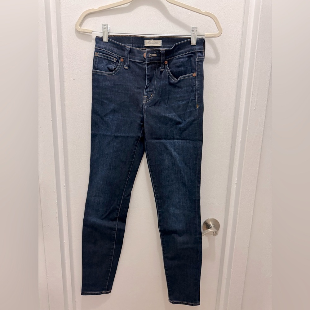 Madewell Blue Wash Skinny Jeans High Rise 9”- 25